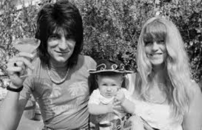 Ronnie Wood with his former wife Krissy.